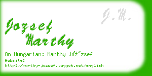 jozsef marthy business card